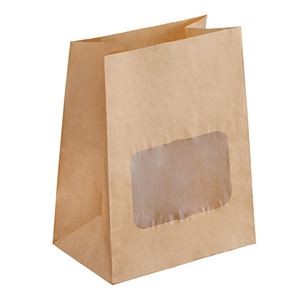 （まとめ）水野産業 ルックバッグ4S 未晒 1パック（100枚）【×10セット】