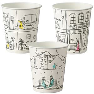 （まとめ）TANOSEE 紙コップ DAYS205ml（7オンス）1パック（80個）【×10セット】