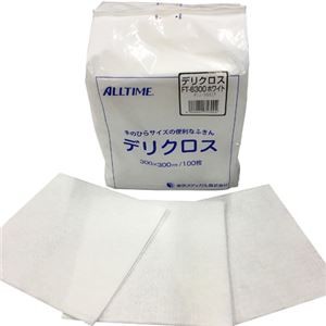 （まとめ）東京メディカル デリクロス 30×30cm ホワイト FT-6300 1パック（100枚）【×10セット】