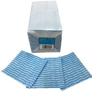 （まとめ）東京メディカル デリクロス 20×20cm ブルー FT-6203 1パック（100枚）【×10セット】