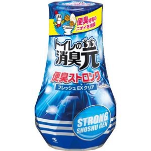 （まとめ）小林製薬 トイレの消臭元 便臭ストロングフレッシュEXクリア 400ml 1個【×10セット】