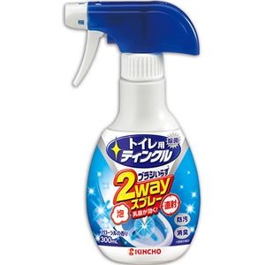 （まとめ）大日本除蟲菊 KINCHOトイレ用ティンクル トイレ洗剤 直射・泡 2wayスプレー 本体 300ml 1本【×10セット】