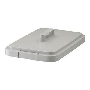 （まとめ）TRUSCO PPペール角型48L用フタTPPK-45F-GY 1枚（本体別売）【×10セット】