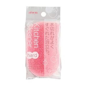 （まとめ）アイセン キッチンクリーナーハード ピンク KF101-P 1個【×20セット】