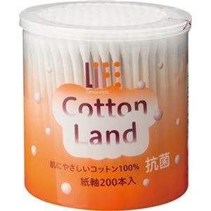 （まとめ）平和メディク ライフ コットンランド綿棒 1個（200本）【×100セット】