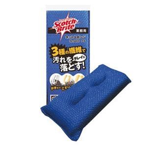 （まとめ）3M スコッチ・ブライト ネットスポンジNo.9400 ブルー 1個【×50セット】