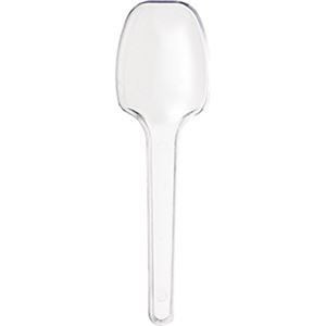 （まとめ）サンナップ 試食用 ミニスプーン80mm 個包装 MS-100G 1パック（100本）【×50セット】