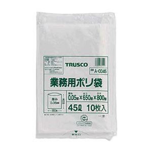 （まとめ）TRUSCO 業務用ポリ袋 厚み0.05×20L A-0020 1パック（10枚）【×20セット】