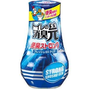 （まとめ）小林製薬 トイレの消臭元 便臭ストロングフレッシュEXクリア 400ml 1個【×20セット】