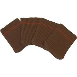 （まとめ）旭電機化成キズつきにくいテーブル脚カバー ブラウン AIC-02-BR 1パック（4個）【×20セット】