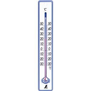 （まとめ）シンワ 寒暖計 25cm ブルー48356 1個【×20セット】