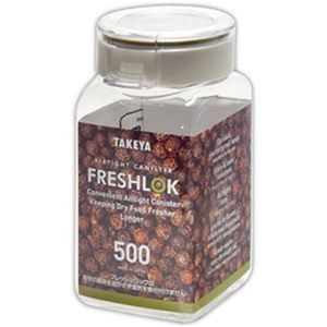（まとめ）タケヤ化学工業 TAKEYAフレッシュロック 角型 500ml 1個【×20セット】
