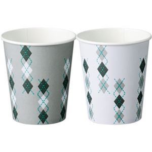 （まとめ）TANOSEE 紙コップ argyle150ml（5オンス）1パック（80個）【×20セット】