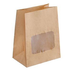 （まとめ）水野産業 ルックバッグ4S 未晒 1パック（100枚）【×20セット】