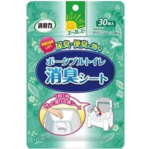 （まとめ）エステー エールズ 消臭力ポータブルトイレ用消臭シート 1パック（30枚）【×20セット】