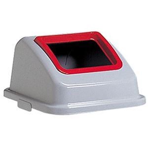 （まとめ）テラモト エコ分別カラーペール45 蓋もえるゴミ（オープン）赤 DS-252-212-2 1個（本体別売）【×10セット】