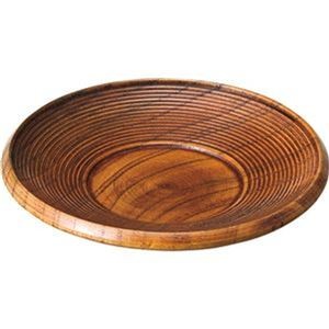 （まとめ）イシダ 木製茶托 千筋 1セット（3枚）【×10セット】