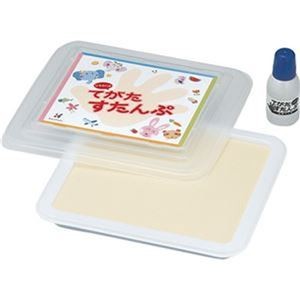 （まとめ）シヤチハタ てがたすたんぷセット ブルーHT-AS-B 1パック【×10セット】