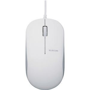 （まとめ）エレコム 有線3ボタンBlueLEDマウス ホワイト M-K7UBWH/RS 1個【×10セット】