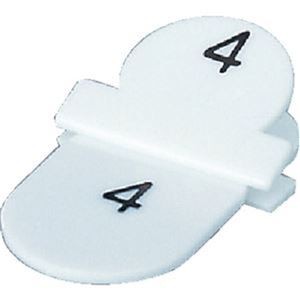 （まとめ）TRUSCO 親子札 1～10 白TOFD10-W 1箱（10組）【×5セット】