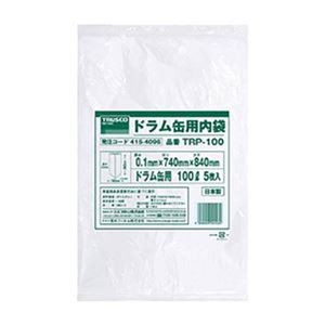 （まとめ）TRUSCO ドラム缶用 内袋 100LTRP-100 1パック（5枚）【×3セット】