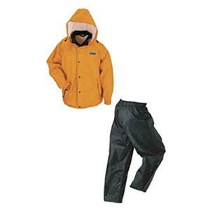 （まとめ）川西工業 レインウェア（男女兼用）雨職人 オレンジ Lサイズ 3530-OR-L 1着【×3セット】
