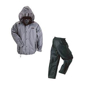 （まとめ）川西工業 レインウェア（男女兼用）雨職人 グレー Mサイズ 3530-GR-M 1着【×3セット】
