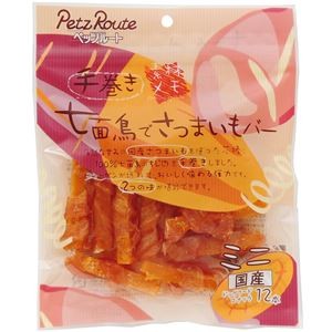 (まとめ）七面鳥でさつまいもバー ミニ 12本（ペット用品・犬用フード）【×10セット】