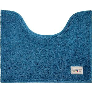 （まとめ） オカトー カラーモードプレミアム ミニトイレマット 40×50cm ターコイズブルー 【×2セット】