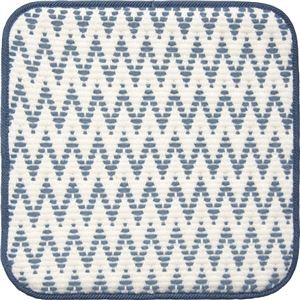 （まとめ） オカトー スパイスチェアパッド 角型35cm ジグザグ 【×2セット】