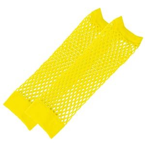 （まとめ）カラーメッシュレッグウォーマー 黄【×20セット】