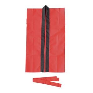 （まとめ）ロングハッピ不織布 赤 C（ハチマキ付）【×20セット】