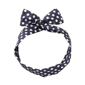 （まとめ）かんたんリボンカチューシャ ネイビー【×20セット】