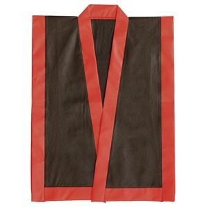 （まとめ）カラー不織布 エイサー打掛 黒（襟赤）S 帯付【×20セット】