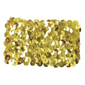 （まとめ）メタリックリストバンド ゴールド【×20セット】