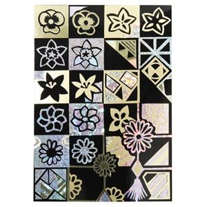 （まとめ）工作・手作りセット/らでん蒔絵調切絵セット【×10セット】