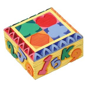 （まとめ）木彫印材ケース（朱肉付）しな材【×10セット】