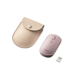 エレコム BlueLEDマウス/薄型/無線/4ボタン/ポーチ付/ピンク M-TM10DBPN