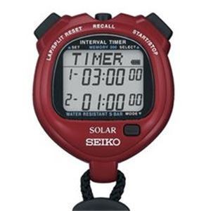 ソーラーストップウォッチ レッド SVAJ103