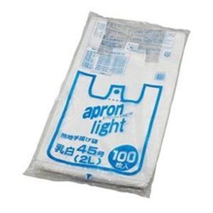 （まとめ）手提げ付ポリ袋 EL-W45-100 45号乳白色 【×10セット】