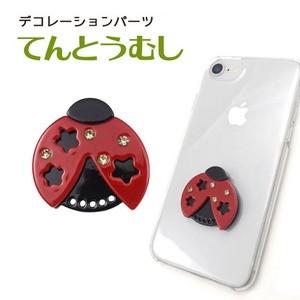 【3個セット】デコパーツ てんとうむし（レッド＆ブラック）