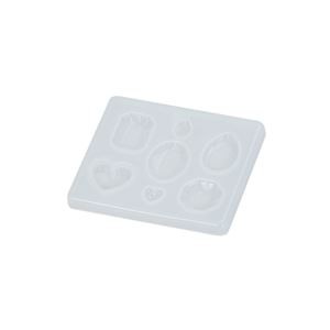 （まとめ） レジン用シリコンモールド型 穴あきプレート 【×20セット】