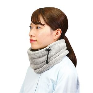 （まとめ） ATネックウォーマー グレー 【×10セット】