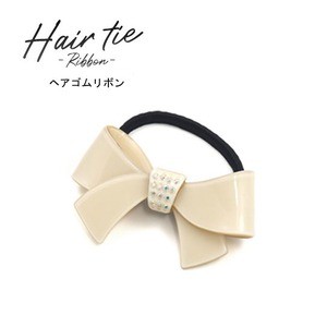 【3個セット】ヘアゴム リボン（ホワイト）