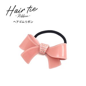 【3個セット】ヘアゴム リボン（ピンク）