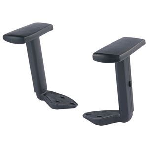 （まとめ）ナカバヤシ 上下昇降肘 ブラック CA-A300BK 1セット 【チェア別売】 【×3セット】