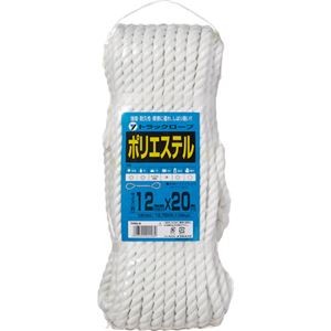 （まとめ）ユタカメイク ポリエステルトラックロープ 12mm×20m TRS-5 1本 【×3セット】