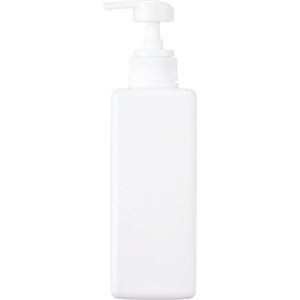 （まとめ）無地ディスペンサー 液体用 500ml ホワイト 1セット（3本） 【×5セット】