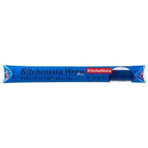 （まとめ）昭和電工マテリアルズ キッチニスタラップ 抗菌 ブルー 詰替 45cm×55m 1セット（3本） 【×5セット】