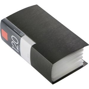 （まとめ）バッファロー CD＆DVDファイルケース ブックタイプ 120枚収納 ブラック BSCD01F120BK 1個 【×5セット】